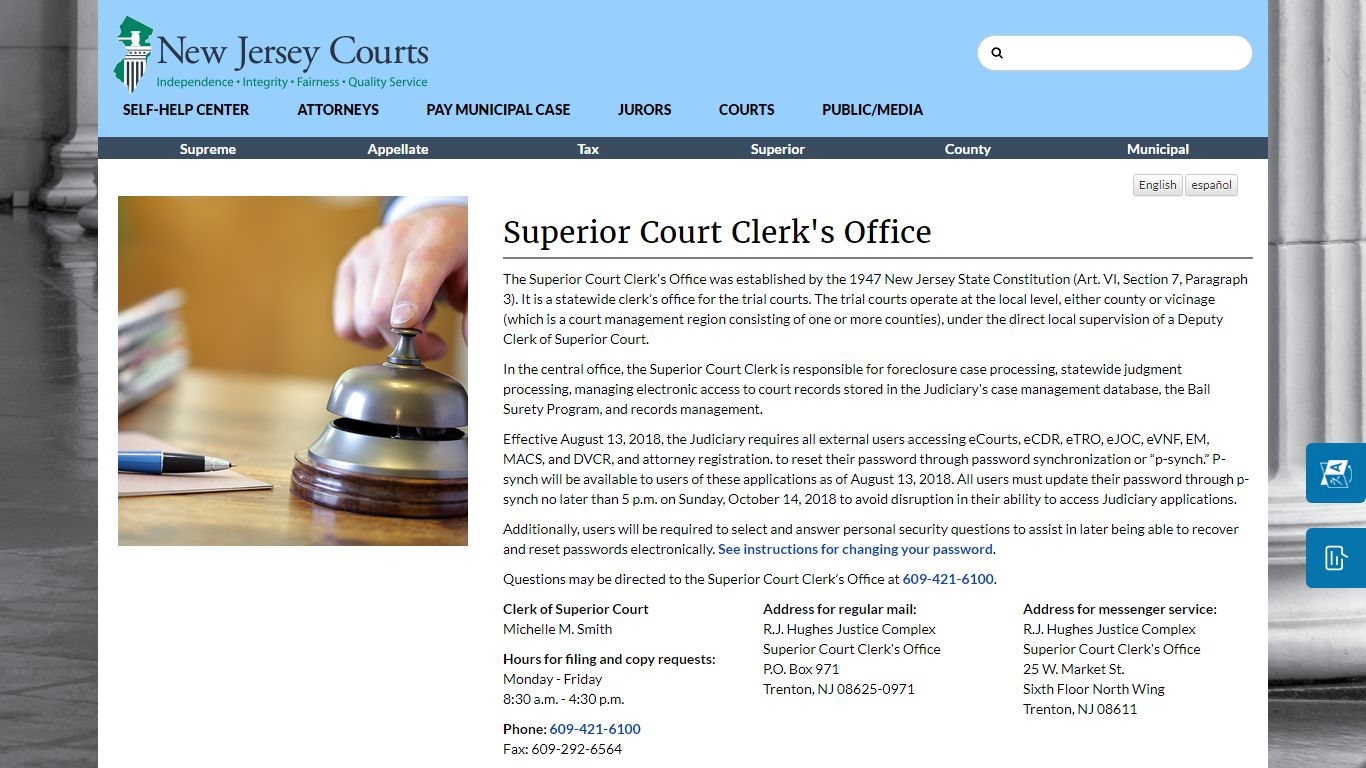 Superior Court Clerk's Office